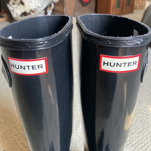 Hunter Original Tall Gloss Rain Boots Size 6 - Picture 3 of 8